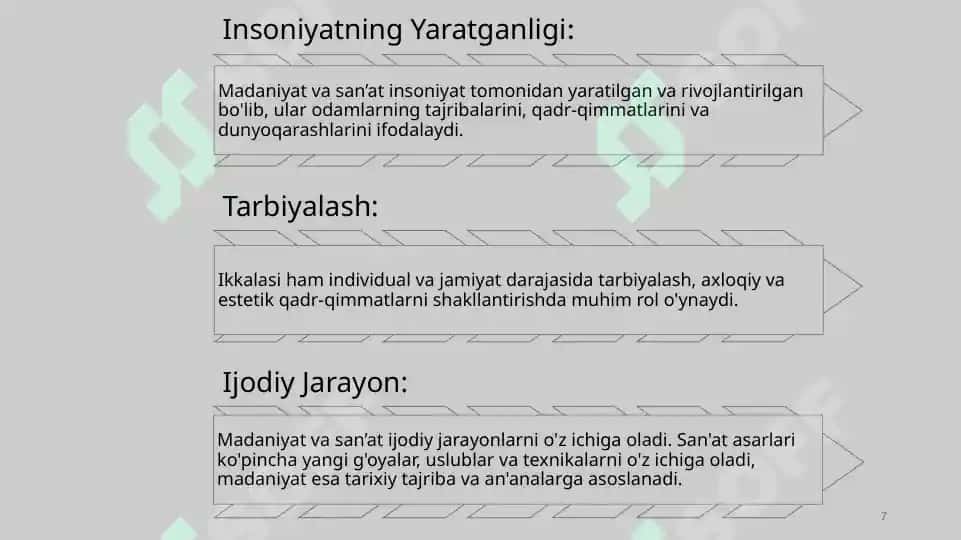 O‘ZBEKISTONNING MADANIYATI VA SAN’ATI TARIXI FANINING MAQSADI VA VAZIFALARI. 7