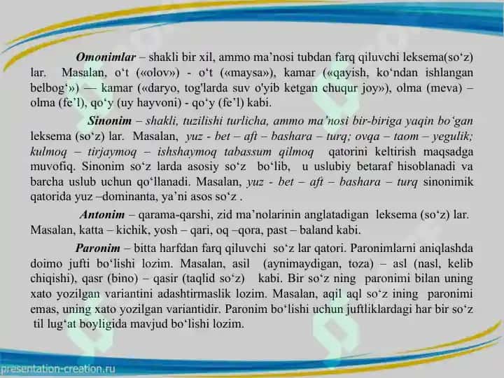 O‘zbek tilining leksik qatlami 3