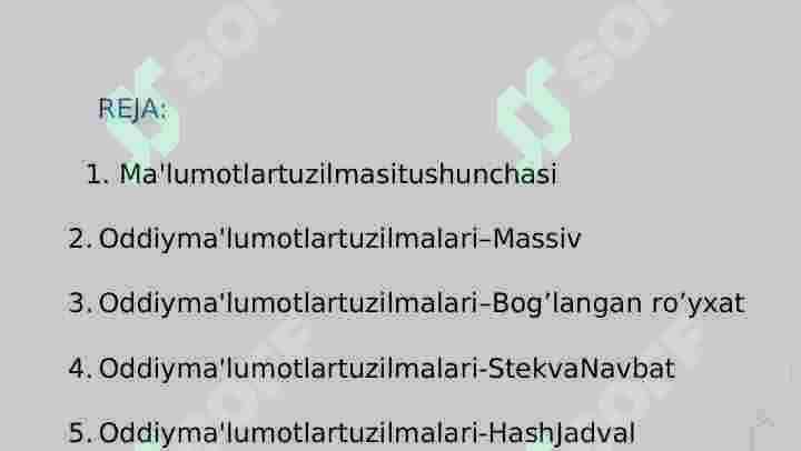 Ma'lumotlar tuzilmasi 2