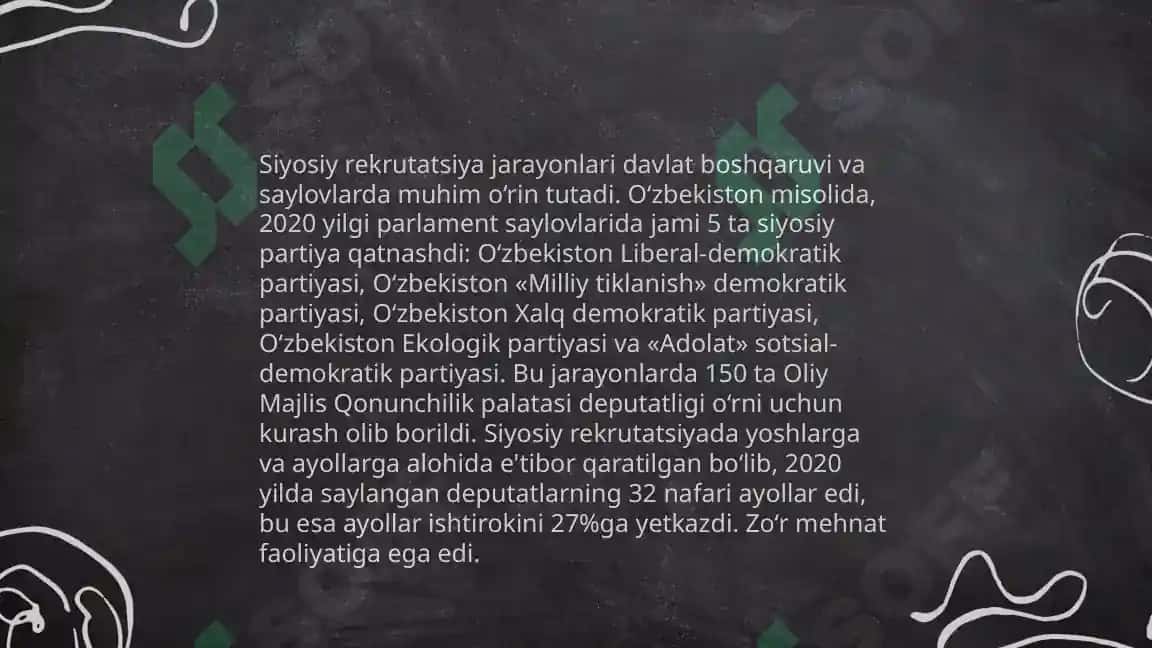 Siyosiy elitalar rekrutatsiyasining asosiy kanallari 4