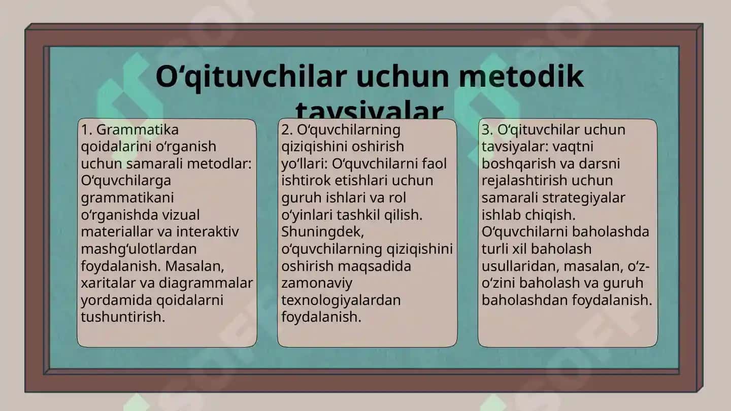 Ingliz tili darslari uchun grammatika mashg'ulotlari 6