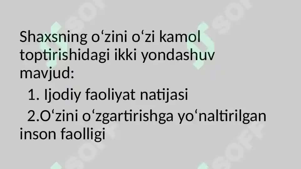 Shaxsni o’zini o’zi kamol toptirishi 6