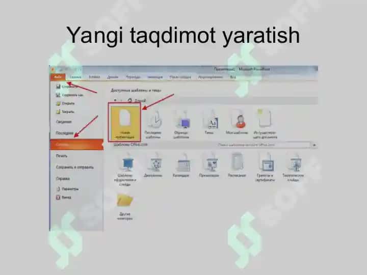 Taqdimot yaratish dasturiPower Point 6