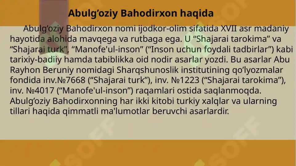 Abulg’oziy Bahodirxonning lingvistik merosi 3