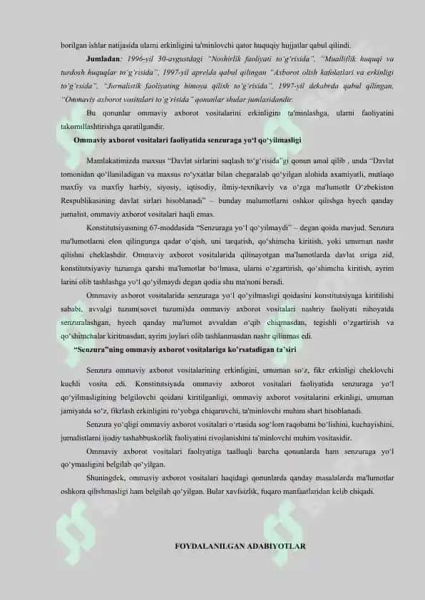 Ommaviy axbarot vositalari 2