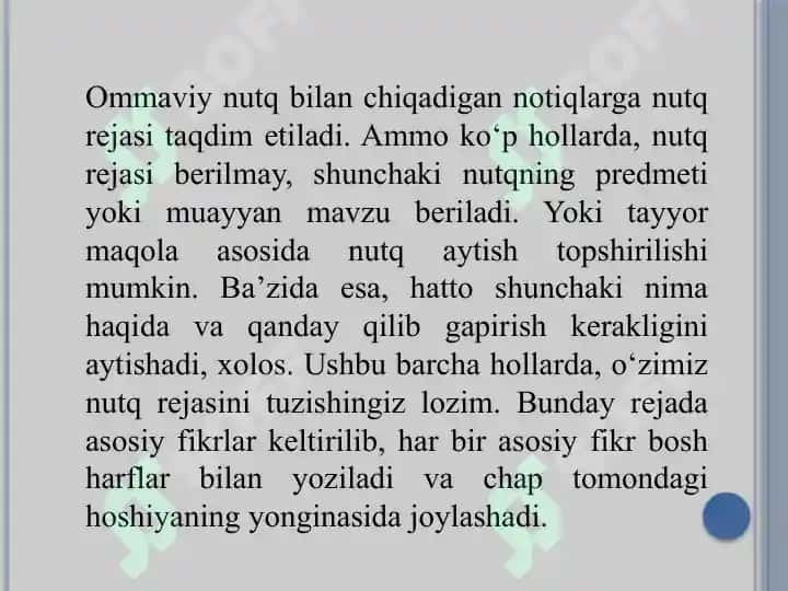 Notiqlik san’atida mavzu tanlash, maqsadni belgilash, ma’ruza matnlarini tayyorlash 6