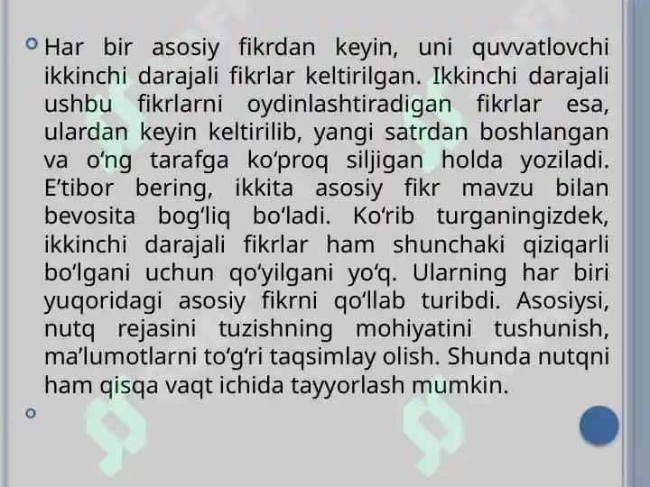 Notiqlik san’atida mavzu tanlash, maqsadni belgilash, ma’ruza matnlarini tayyorlash 8