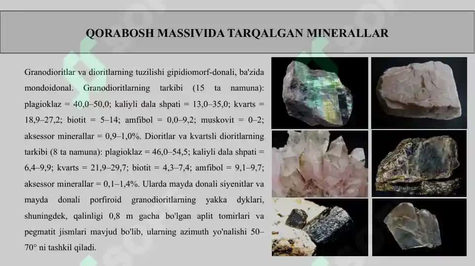 Qorabosh massivining petrografik xususiyatlari 3