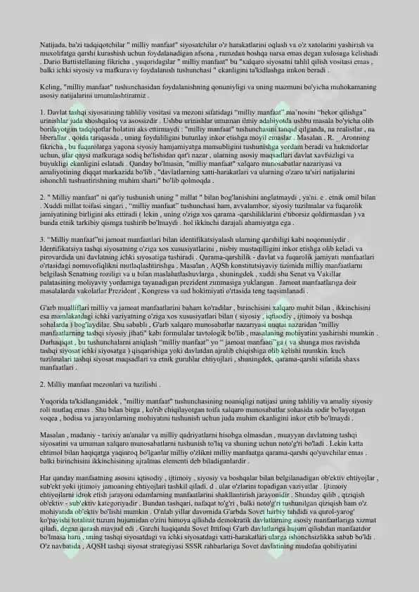Milliy Manfaatlar: Tushunchasi, Tuzilishi, Uslubiy va Siyosiy Roli 3
