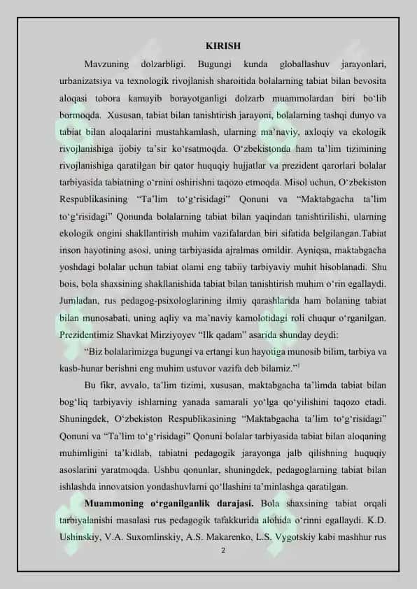 RUS PEDAGOG-PSIXOLOGLARINING PEDAGOGIK QARASHLARIDA TABIAT VA BOLA SHAXSI 2