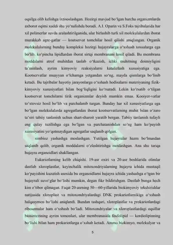 Yer yuzida tirik organizmlarning tarqalishi 6
