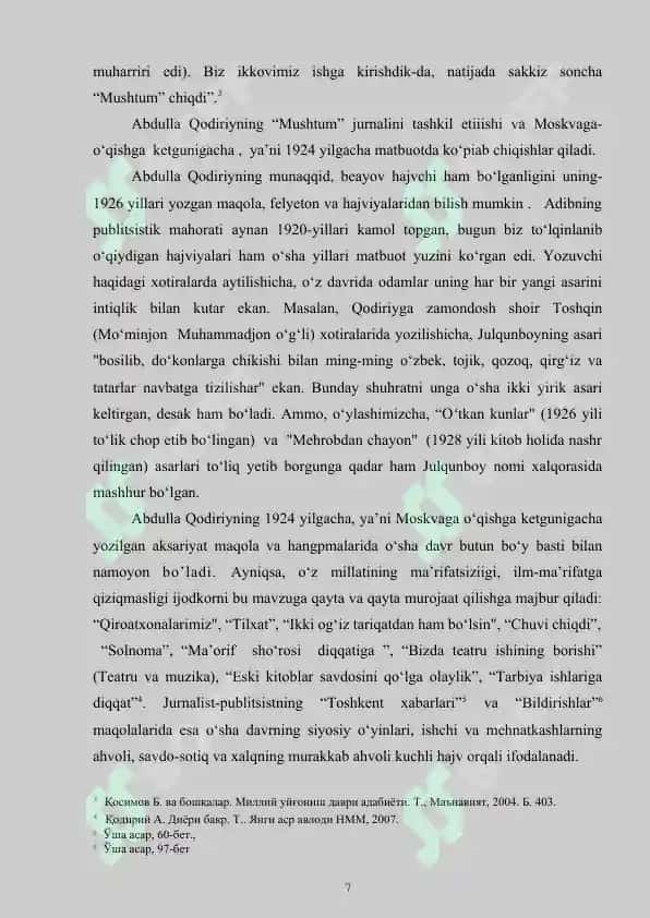 Abdulla Qodiriyning publisistik maqolalari 7