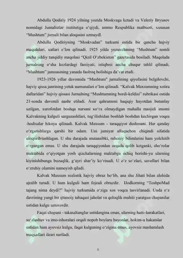 Abdulla Qodiriyning publisistik maqolalari 8
