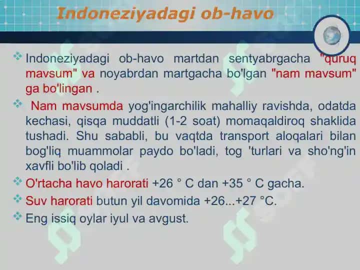 Indoneziya mintaqaviy hududi haqida ma’lumot 8