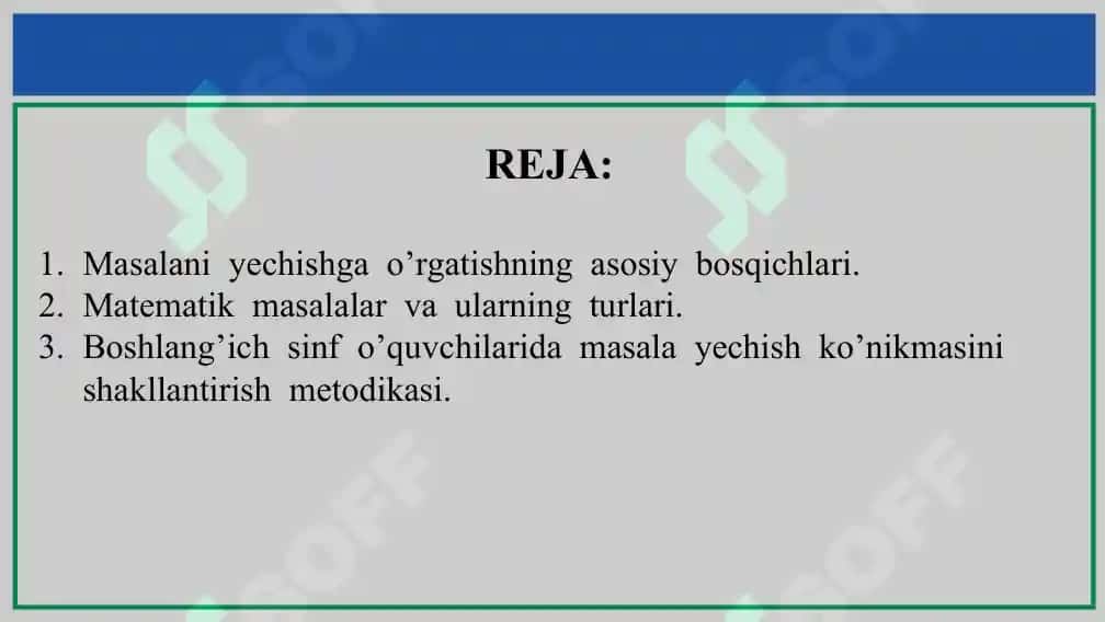 Arifmetik Masalalar-yechishga O'rgatish Metodikasi 3