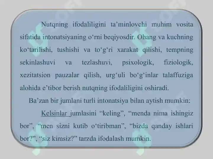 Badiiy  nutqning  ifodaliligini ta'minlaydigan ifodalar 6