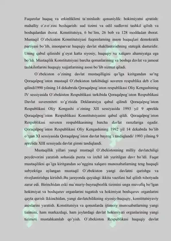 Mustaqillikka erishish arafasida O’zbekistondagi ijtimoiy-iqtisodiy jarayonlar 4