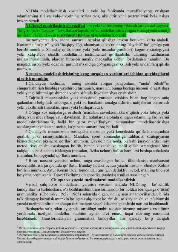 NEYRO-LINGVISTIK DASTUR (NLD) YORDAMIDA MODELLASHTIRISH USULLARI 4