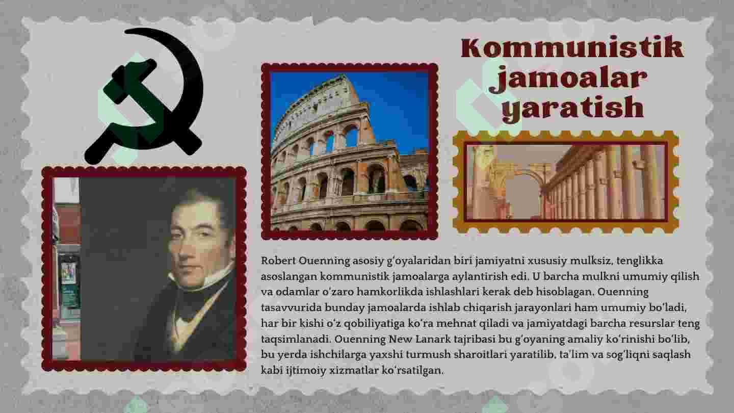 Robert Ouenning jamiyatni sotsialistik o'zgartirish rejalari 4