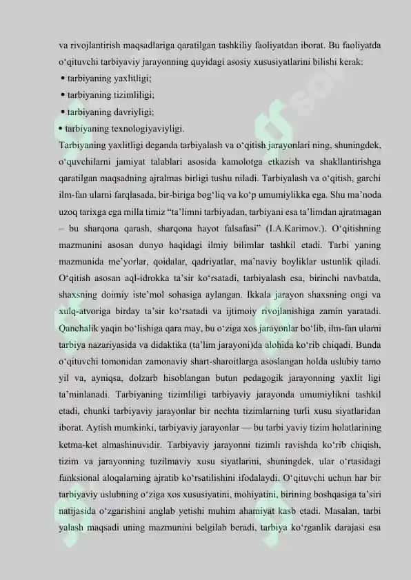 Tarbiya fani orqali o‘quvchilarda faol fuqarolik pozitsiyasini shakllantirish 6