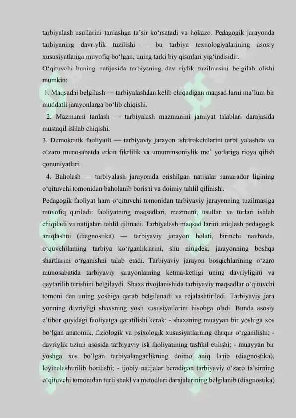 Tarbiya fani orqali o‘quvchilarda faol fuqarolik pozitsiyasini shakllantirish 7