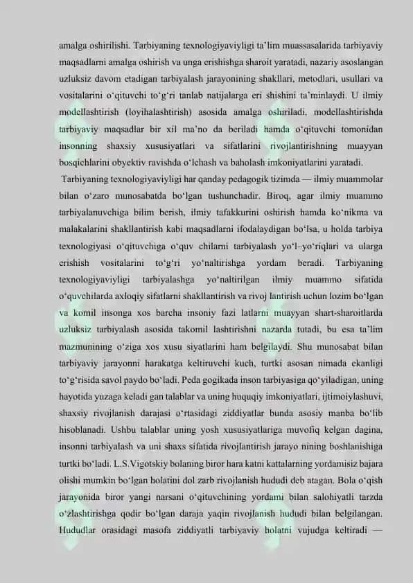 Tarbiya fani orqali o‘quvchilarda faol fuqarolik pozitsiyasini shakllantirish 8