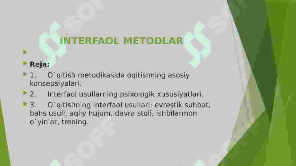 INTERFAOL METODLAR 2