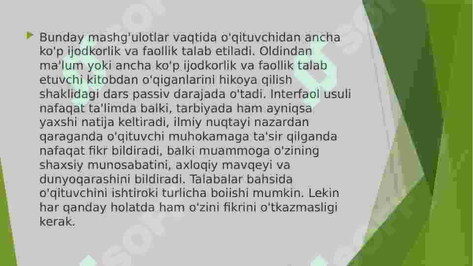 INTERFAOL METODLAR 7