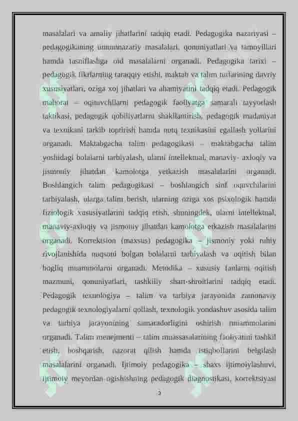 PEDAGOGIKANING IJTIMOIY FAN SIFATIDA JAMIYAT TARAQQIYOTIDAGI O’RNI 3