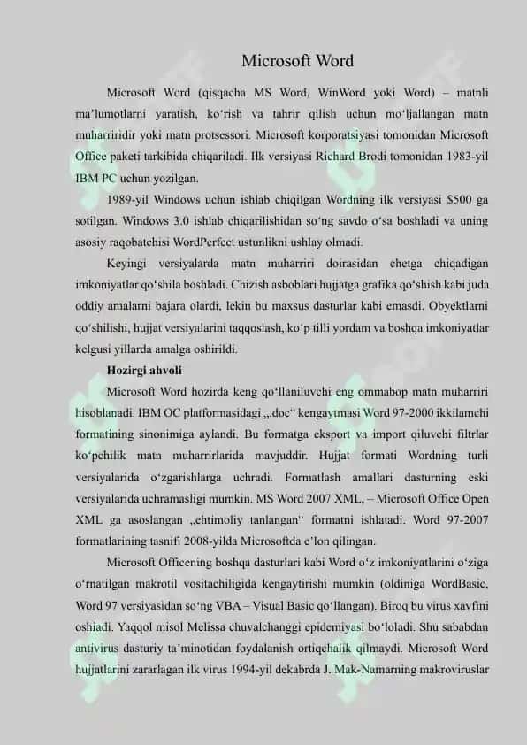 Microsoft Word 3