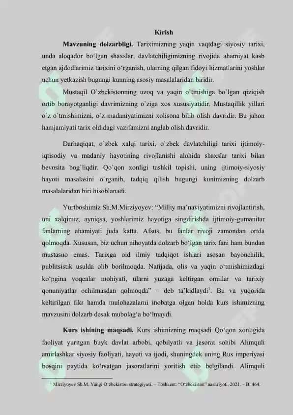 Qo’qon xonligida Amirlashkar Aliqulining harbiy faoliyati va o’zbek tarixida tutgan o’rni (harbiy sohada) 2