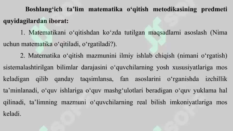 Boshlang‘ich sinflarda matematika o‘qitish metodikasi fan sifatida 3