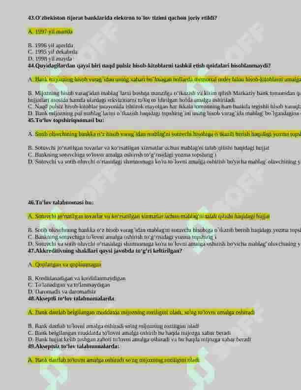 Bank ishi test 8