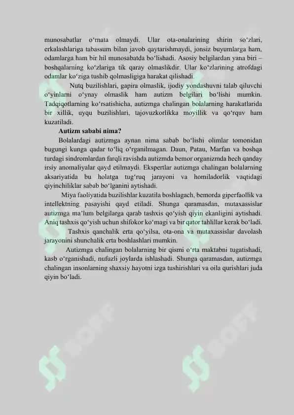 Autizm sindromiga chalingan bolalarning maktabgacha ta’lim tashkilotida adptasiya usullari. 4
