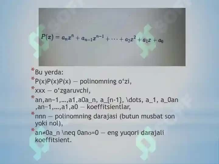 Ko‘phadlar 4