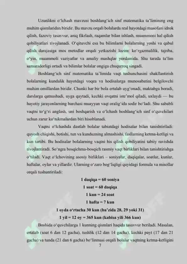 Harakatga doir masalalar. Vaqt, masofa, tezlik, o‘rtacha (Turg‘un suvdagi tezlik) tezlikni topishga doir masalalalar yechishga o’rgatish 7