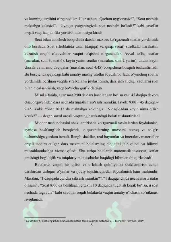 Harakatga doir masalalar. Vaqt, masofa, tezlik, o‘rtacha (Turg‘un suvdagi tezlik) tezlikni topishga doir masalalalar yechishga o’rgatish 8