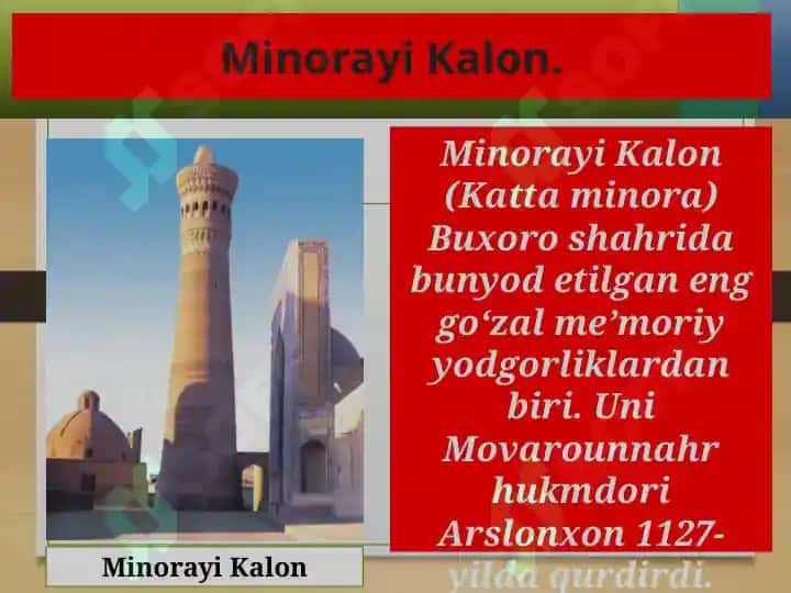 O'zbekistonning tarixiy-me'moriy yodgorliklari 3
