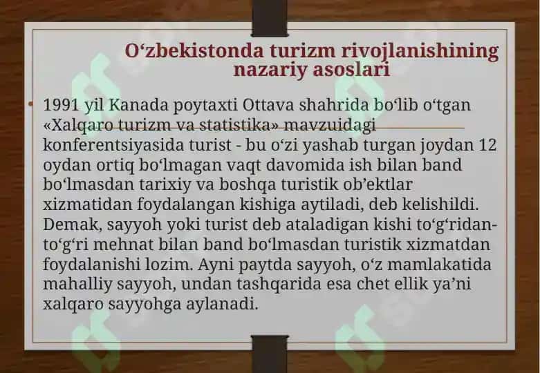 O'zbekistonning turistik imkoniyatlari va yo'nalishlari 2