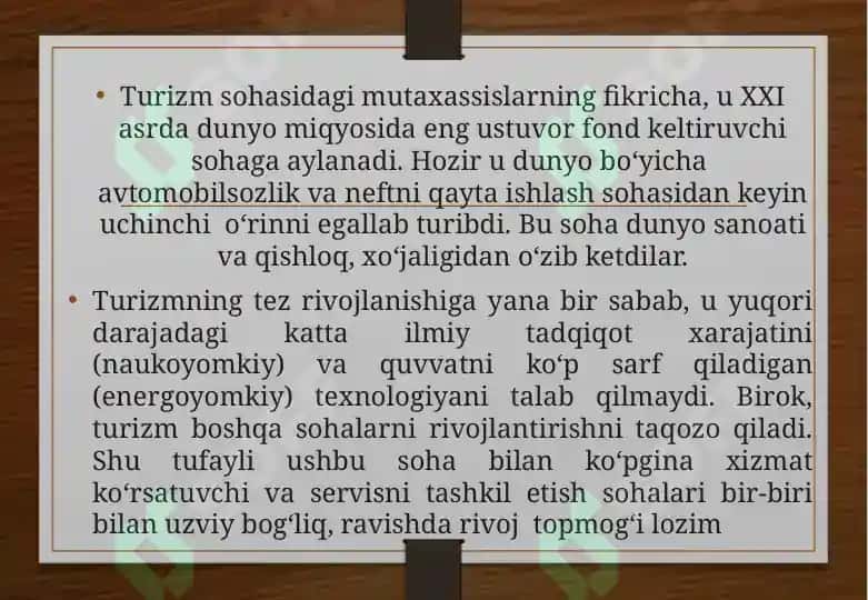 O'zbekistonning turistik imkoniyatlari va yo'nalishlari 5