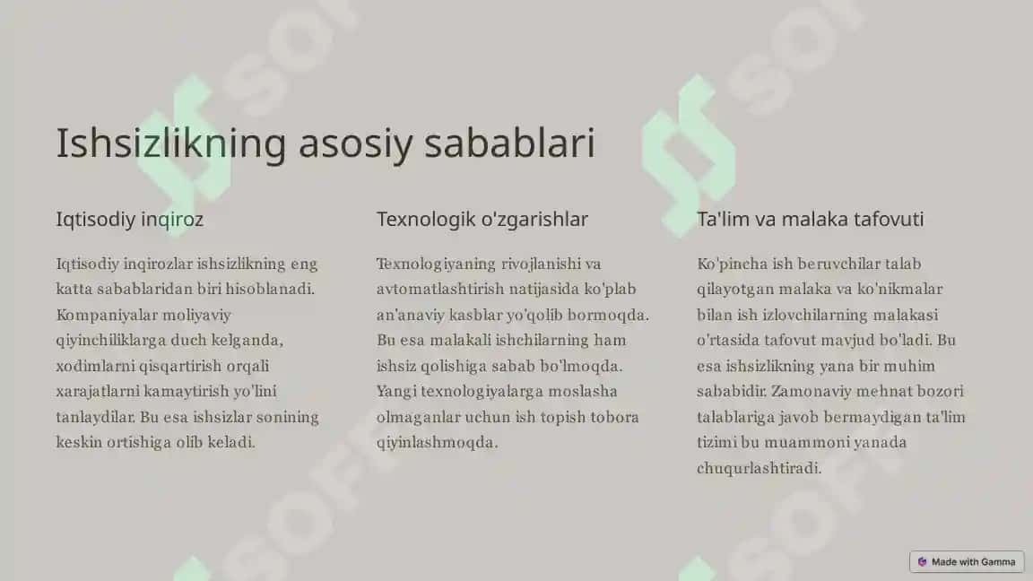 Ishsizlik muammosi: Zamonaviy jamiyatning dolzarb masalasi 2