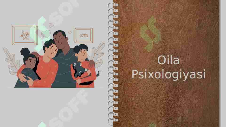 YOSH OILALARNING IJTIMOIY VA PSIXOLOGIK  MUAMMOLARI