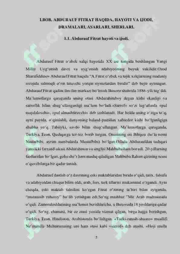 ABDURAUF FITRATNING «ABDULFAYZXON» ASARI- BIRINCHI O`ZBEK TRAGEDIYASI. 5