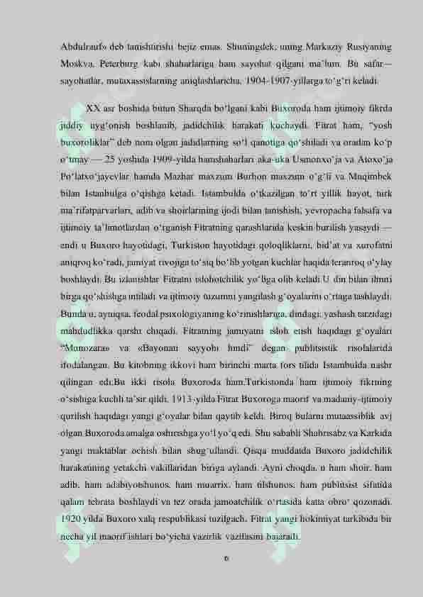 ABDURAUF FITRATNING «ABDULFAYZXON» ASARI- BIRINCHI O`ZBEK TRAGEDIYASI. 6