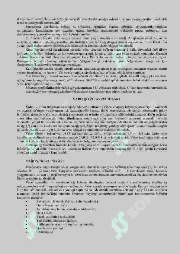 Patogen o'ta xavfli bakteriyalar. Kuydurgi, vabo qozgatuvchilari 4