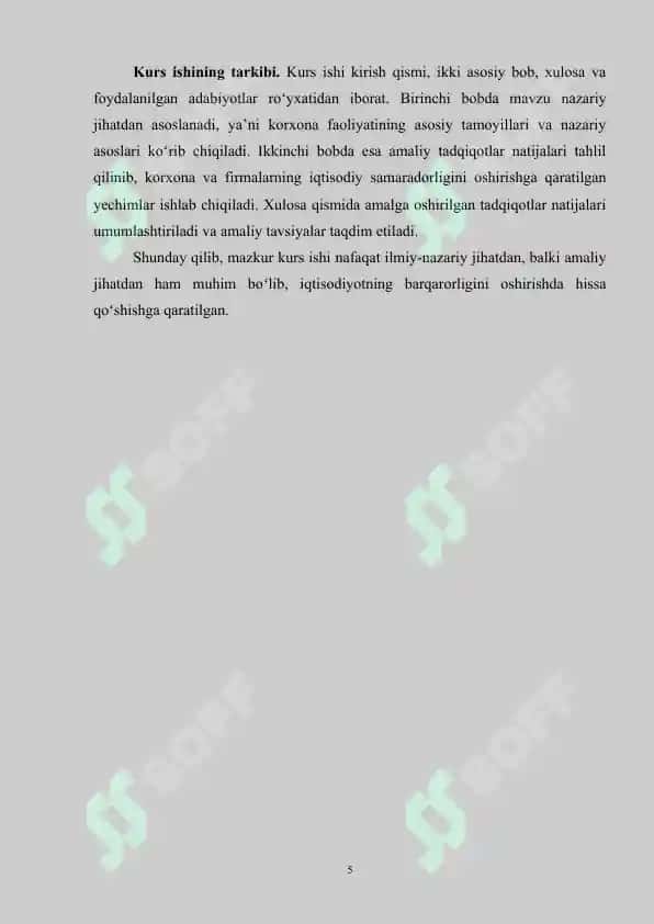 Global moliyaviy inqiroz sharoitida raqobatlashuvchi firmaning foydasi va daromadlari 5