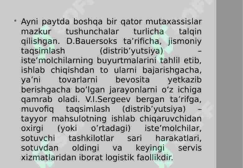 Transport kompaniyasida omborni tashkil qilish va ombor jarayonlarini boshqarish faoliyati 5