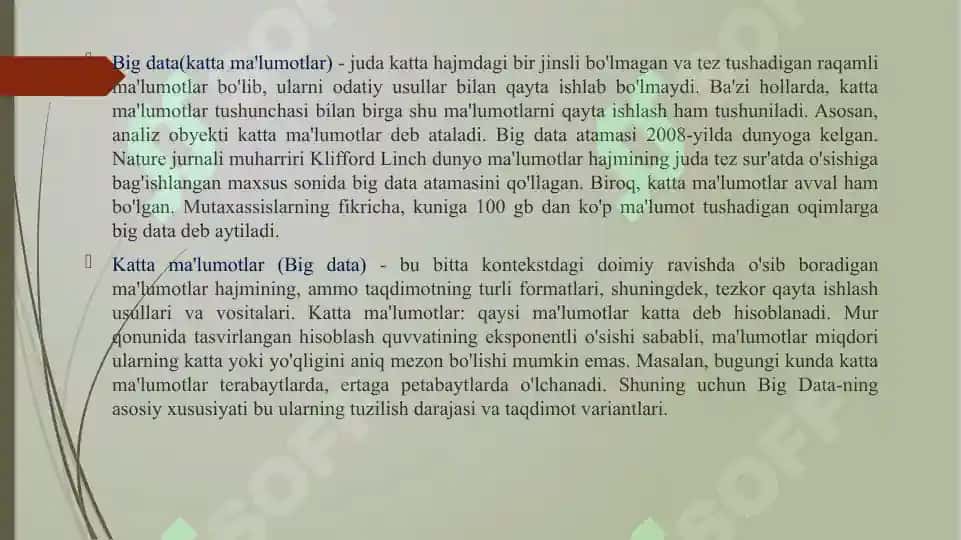 Katta ma'lumotlar (Big Data) ni qo‘llash 3