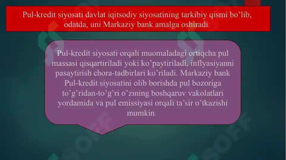 Pul kredit siyosati 4