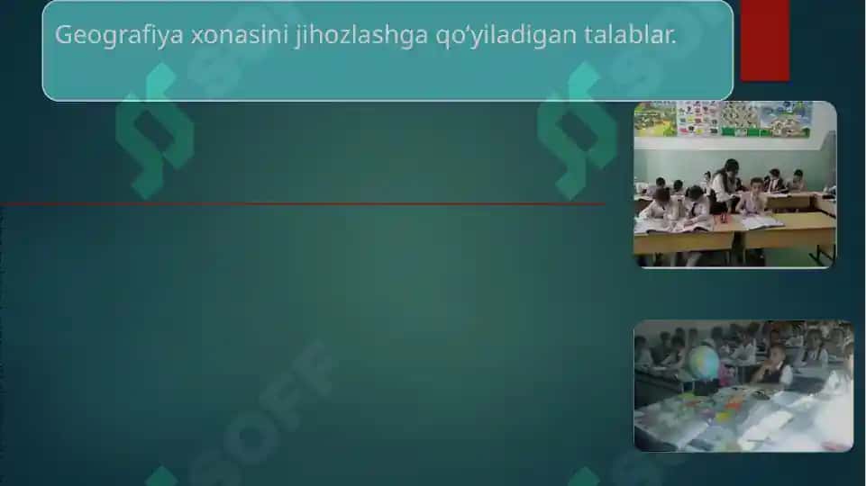 Geografiya o`qitish jarayonida o`quv jihozlaridan foydalanish 3
